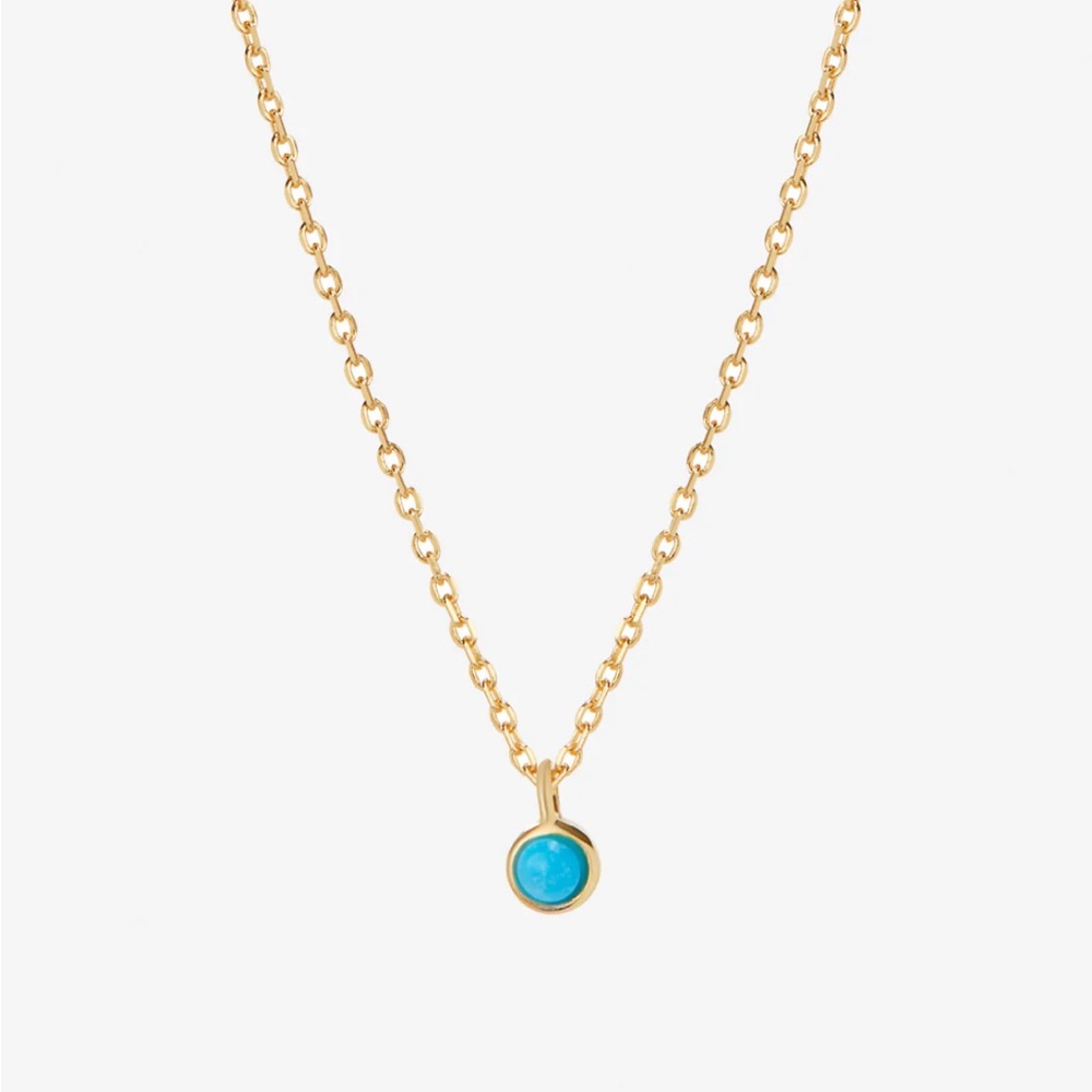 Ana Luisa Marnie Turquoise Pendant Necklace – Gold
